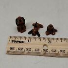Vintage Lot Of 3 Hagen Renaker Mini Hounds Brown Dog Family Figurines