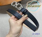 Ferragamo Woman Diamond-encrusted Black Cowhide Belt 25mm 90 110cm