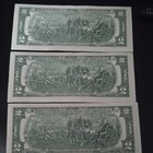 2003 Lot Of 3 Us  2 Federal Reserve Note Banknotes - Two Dollars Uncertified