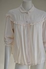 Vintage 1930s 40s Pink Shirt Bedjacket Lingerie Buona Notte Feminine Xs-l