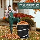40 Gallon Collapsible Trash Can 2-pack   Reusable Outdoor Pop-up Yard Waste