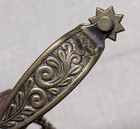 Vintage Spurs Horse Western Equestrian Cowboy Equestrian Golden Engraved Studded