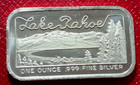1983 Lake Tahoe Art Bar By Silvertowne Mint 1 Troy Oz 999 Fine Silver