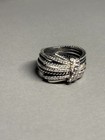 David Yurman Angelika Sterling Silver 925 Diamond Ring Size 6