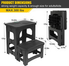 Folding 2-step Stool For Adults Kids Non-slip Collapsible Portable Step Stool Fo