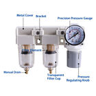 1 4   Npt Semi-auto Drain  Air Filter Pressure Regulator Dryer System With Gauge