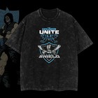 The Shield - Wwe Edition Double Printed Oversize Lightweight Acid Washed Tee
