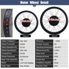 Snow E-bike Conversion Kit 20 26in 36v 48v 500w Rear Cassette Hub Motor Wheel