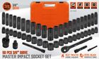 50pc 3 8  Drive Impact Socket Set Deep   Standard Sae Metric 5 16 - 3 4 8 - 22mm
