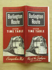 Cb q Burlington Route Public Timetable  Oct 53-jan 54 System