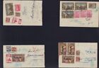 Ecuador 1940s Lot Of 4 Covers W  Us Constitution Issue Stamps Flags