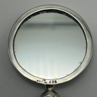 Vintage Sterling Silver 925 Hand Mirror Ornate Repousse Floral Vanity Purse Mirr