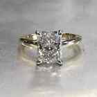 2ct Radiant Cut Lab-created Diamond Women s Wedding Ring 14k White Gold Plated