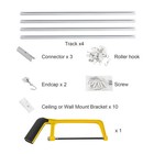 9-12ft Heavy Duty Curtain Track Rail Set Ceiling Or Wall Mounting Room Divider