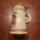 Vintage 8    German Beer Stein With Pewter Lid Made In Germany