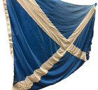 Scotland Flag St Andrews Ex Mod Sewn On Saltire On Blue Field 7  X 4  Damaged