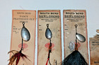 Vintage South Bend Fancy Feathered Fly  Sq r l Oreno  Teas Oreno Fly On Cards