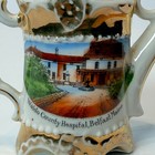 Belfast - Waldo Hospital Maine Me Antique Souvenir China Trinket Teapot Creamer