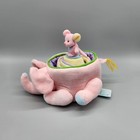 Russ Baby Pink Elephant Mouse Plush Rattle Pastel Stacking  9  Toy Blue Rare Htf
