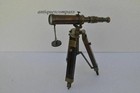 Antique Brass Marine Nautical Telescope Spy Maritime Wooden Tripod Stand Decor