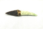 Native American Antler Stone Knife  Jasp agate Knife  Cherokee Made Coa   ak8