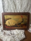 2 Folk  Art Alexandra Churchill Rooster  Wood Framed Farmhouse Country Fr Usa