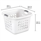 Sterilite Ultra Square Laundry Basket  1 5 Bushel Clothes Hamper  White  12 Pack