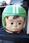 Vintage Football Toy Box All American Helmet Notre Dame Irish University Sports