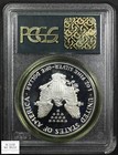 1990 S Proof  1 One Dollar American Silver Eagle Ogh Old Green Holder Pcgs Pr 65