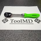 Snap-on Tools Usa New Green 3 8  Drive Hard Grip Fixed Head Ratchet Fhd80