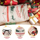 Christmas Large Canvas Gift Bag 26  X 19   Drawstring Burlap Santa Sack Reusable