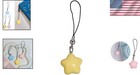 Cute Fat Star Pendant Phone Charm - Playful Yellow Keychain For Fashion Lovers