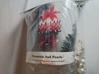 Merri Mac Satin Ball Sequin Bead Vtg Christmas Ornament Kit Poinsettia   Pearls
