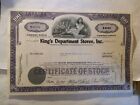 King s Department Stores  Inc  Stock Certificate 100 Shares