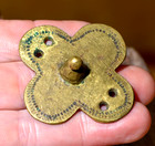 Antique Ethiopian Brass Shield Amulet Handmade Embellishment Ethiopia  Africa