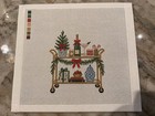 Needlepoint Canvas Christmas Holiday Bar Cart