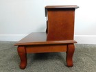 Vintage 2 Tier Library Or Bed Step Stand Cherry Finish Hidden Drawer Storage Vgc