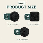 Molyuan 60 Pack Felt Furniture Pads For Hardwood Floors     Self Adhesive Black