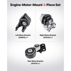 Uimoso 3pcs Engine Motor Trans Mount For 07-14 Ford Edge 07-10 Lincoln Mkx 3 5l
