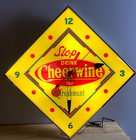 Cheerwine  Lighted  Soda Pop Advertising Clock Free Shipping