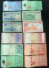 12pc Malaysia Currency Paper Money Bank Notes Lot 10 5 2   1 Ringgit