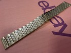 Rado 20mm Yellow Gold Plated Ricebead Men   s Wrist Watch Strap Bracelet