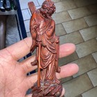 Antique Old Hand Carved Asian Man  Chinese Carving Wood Wooden Art Statue Figure