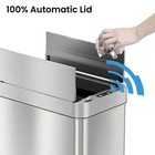 Itouchless Stainless Steel Wings Open Lid Sensor Trash Can With Absorbx Odor