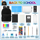52 Pcs High School Supplies Kit With Backpack  Back To School Supplies Bag Set C