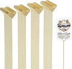 40 Packs Floral Card Holder Picks - Metal Gift Card Holder Sticks For Bouquet   