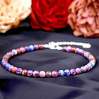 Galaxy Sea Sediment Jasper Crystal Bead Minimalist Healing Boho Woman Anklet New