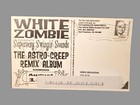 White Zombie     Supersexy Swingin  Sounds Sticker   Postcard  geffen  1996  Promo