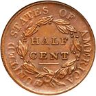 1809 C-6 Anacs Au 55 Classic Head Half Cent Coin 1 2c