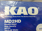Kao 5 1 4  5 25   New Blue Box 10 Disk Floppy   Md 2hd